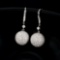 14k Gold 3.12 Ct Natural H Diamond Earrings