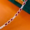 14k Gold 5.01 Ct Vivid Red Natural Ruby & Diamond Bracelet