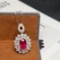 14k Gold 1.80 Ctw Natural Ruby & Diamond Pendant
