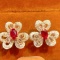 14k Gold 1.00 Ct Vivid Red Natural Ruby & Diamond Earrings