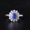 14k Gold 1.50 Ctw Natural Sapphire & Diamond Ring