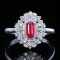 14k Gold 0.42 Ct Natural Ruby & Diamond Ring