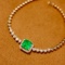 14k Gold 2.75 Ctw Vivid Green Natural Emerald & Diamond Bracelet