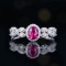 14k Gold 0.65 Ctw Natural Sapphire & Diamond Ring