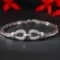 14k Gold 1.86 Ctw Natural H Diamond Bracelet