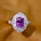 14k Gold 2.67 Ctw Natural Sapphire & Diamond Ring