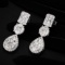 14k Gold 3.38 Ctw Natural H Diamond Earrings