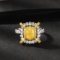14k Gold 2.20 Ctw Natural Yellow Diamond & Diamond Ring