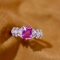 14k Gold 1.51 Ctw Natural Sapphire & Diamond Ring