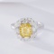 14k Gold 2.33 Ctw Natural Yellow Diamond & Diamond Ring