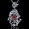 14k Gold 1.01 Ct Vivid Red Natural Ruby & Diamond Pendant