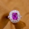 14k Gold 3.54 Ctw Natural Sapphire & Diamond Ring