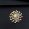14k Gold 1.12 Ctw Natural Yellow Diamond & Diamond Ring