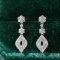 14k Gold 0.76 Ct Natural H Diamond Earrings