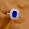 14k Gold 2.00 Ctw Natural Sapphire & Diamond Ring