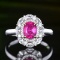 14k Gold 1.54 Ctw Natural Ruby & Diamond Ring