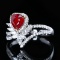 14k Gold 1.89 Ctw Natural Ruby & Diamond Ring