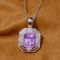 14k Gold 2.46 Ctw Natural Sapphire & Diamond Pendant