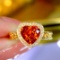 14k Gold 1.76 Ctw Natural Partschinite & Diamond Ring