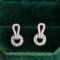 14k Gold 0.6 Ct Natural H Diamond Earrings