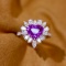 14k Gold 3.10 Ctw Natural Sapphire & Diamond Ring