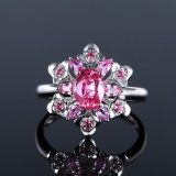 14k Gold 1.66 Ctw Natural Sapphire & Sapphire Ring
