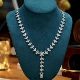 14k Gold 4.6 Ct Natural H Diamond Necklace