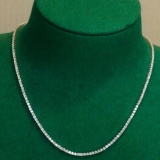 14k Gold 5 Ct Natural H Diamond Necklace