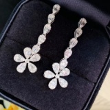 14k Gold 0.7 Ct Natural H Diamond Earrings