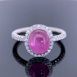 14k Gold 2.99 Ctw Natural Ruby & Ruby Ring