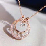 14k Gold 0.16 Ct Natural H Diamond Necklace