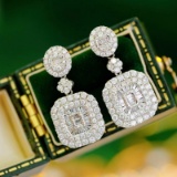 14k Gold 1.6 Ct Natural H Diamond Earrings
