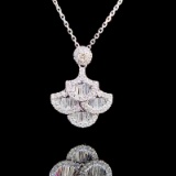 14k Gold 0.5 Ct Natural H Diamond Pendant