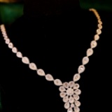 14k Gold 3.85 Ct Natural H Diamond Necklace