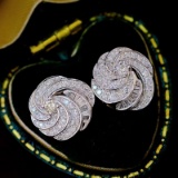 14k Gold 0.76 Ct Natural H Diamond Earrings