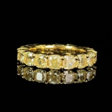 14k Gold 6.00 Ct Natural Yellow Diamond Ring