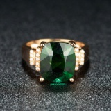 14k Gold 7.85 Ct Natural Tourmaline & Diamond Ring