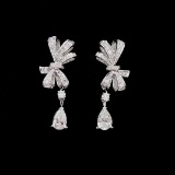 14k Gold 1.03 Ctw Natural H Diamond Earrings