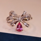 14k Gold 1.14 Ctw Natural Sapphire & Diamond Ring