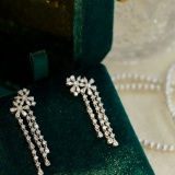 14k Gold 1.78 Ct Natural H Diamond Earrings