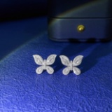 14k Gold 0.65 Ct Natural H Diamond Earrings
