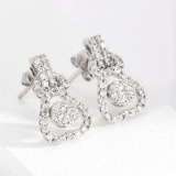 14k Gold 0.68 Ct Natural H Diamond Earrings