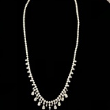 14k Gold 8.82 Ctw Natural H Diamond Necklace