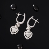 14k Gold 0.94 Ctw Natural H Diamond Earrings