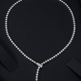 14k Gold 3.93 Ct Natural H Diamond Necklace