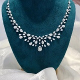 14k Gold 3.56 Ct Natural H Diamond Necklace