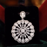 14k Gold 1.9 Ct Natural H Diamond Brooch/pendant