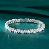 14k Gold 7.14 Ctw Natural H Diamond Bracelet