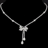 14k Gold 4 Ct Natural H Diamond Necklace