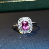 14k Gold 1.08 Ctw Natural Sapphire & Diamond Ring